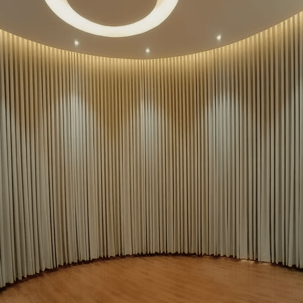 Luxury wave Curtain Custom Design for Curved Wall - Image 2