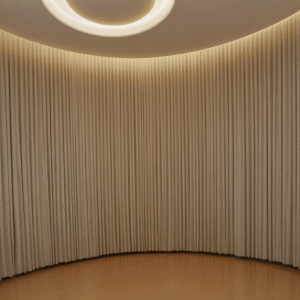 Luxury wave Curtain Custom Design for Curved Wall